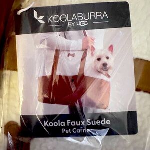Uggs fleece dog carrying tote bag w/zip top NEW IN BOX